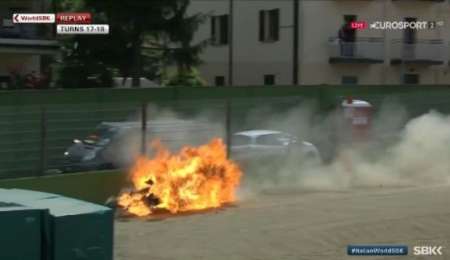 Accidente impresionante en Superbikes