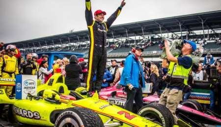 Simon Pagenaud ganó en el aperitivo de las "500 millas"