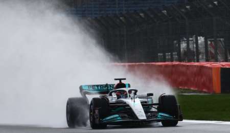 Mercedes giró con el W13 en Silverstone