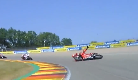 VIDEO: la caída de "Pecco" Bagnaia en el GP de Alemania