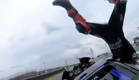 Quartararo, error y fuerte caída en Assen