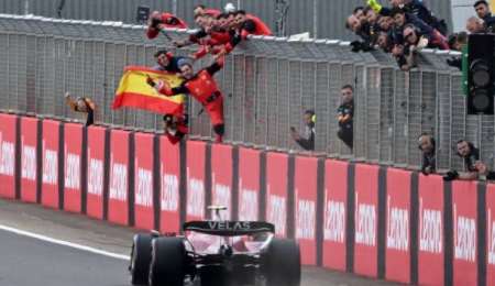 Victoria de Sainz en un carrerón de la F1 en Silverstone