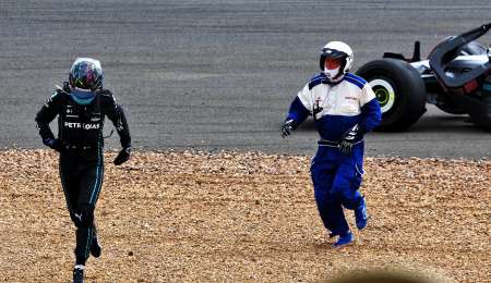 Russell y su gran gesto luego del accidente de Zhou en Silverstone