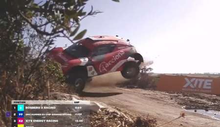 VIDEO: accidente y vuelco de Carlos Sainz; derivado al hospital