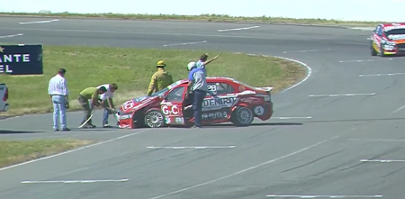 El insólito accidente de Garriz en la 3ra Serie del TN en Alta Gracia