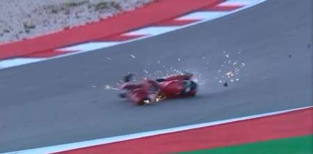 MotoGP: fuertisimo golpe de Pol Espargaró sacó la bandera roja en Portugal