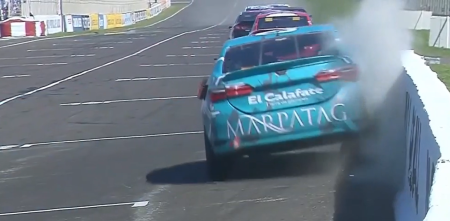 Fortísimo golpe contra el muro en la final de la Clase 3 del TN