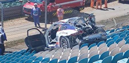 Así fue el impresionante accidente que terminó con un Porsche en la tribuna de Portimão