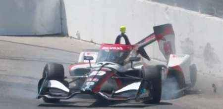 IndyCar: el fuerte golpe que provocó la bandera roja en la clasificación
