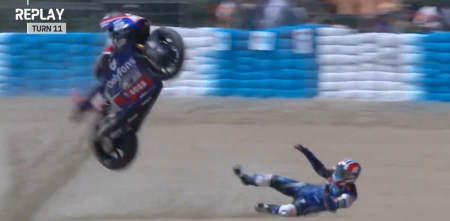 Dura caída durante las prácticas de Moto2 en Jerez