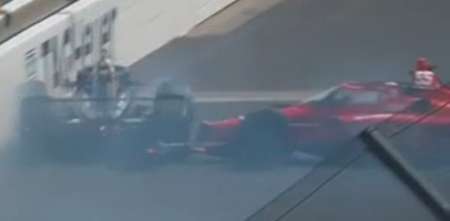 Indy500: un nuevo golpe que generó la bandera roja a poco del final
