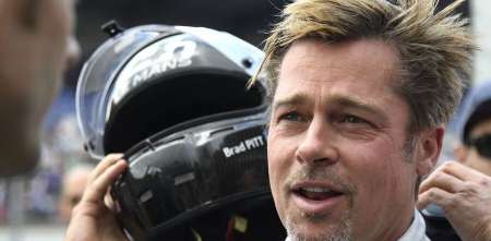 Tres pilotos de la F1 se sacaron una foto con Brad Pitt en Silverstone