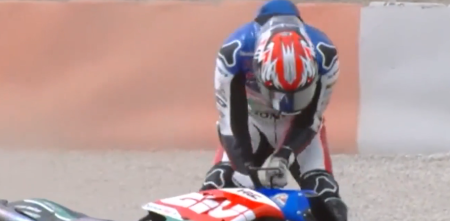 ¡Todavía no empezó! Un piloto de MotoGP se cayó antes del comienzo del GP de España
