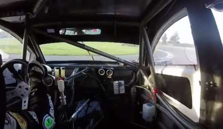 Cámara a bordo del accidente de Crusitta contra la pared