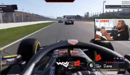 El Kun Agüero corrió un GP virtual de Fórmula 1 y terminó 14º