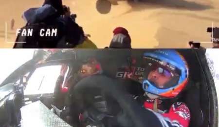 Mirá el vuelco de Alonso desde adentro de la Toyota Hilux