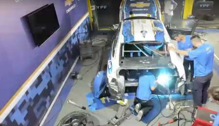 La reconstrucción del auto de Canapino