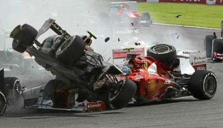 Alonso tuvo un Deja vu de Bélgica 2012