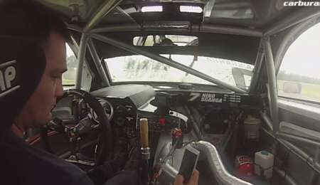 Los bomberos no perdieron la oportunidad y se sacaron fotos en un Top Race