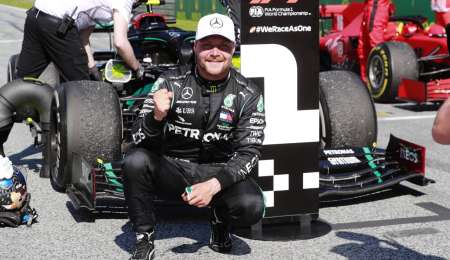 El golpe entre Russell y Bottas que generó la bandera roja 