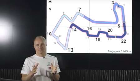 Bottas explica una vuelta en Singapur