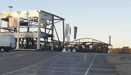 Así quedó el Paddock de MotoE tras el incendio