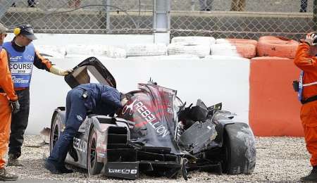 Bruno Senna se accidentó y sufrió la fractura del tobillo