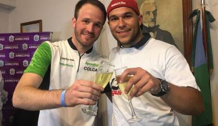 Canapino, Aguirre y la fiesta de los campeones 