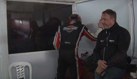 La reacción en caliente de Canapino tras su carrera