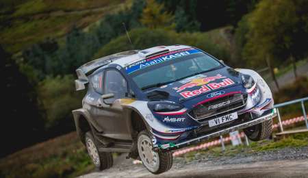 Ayer pescó, hoy voló y ganó Ogier en Gales