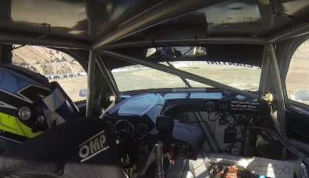 El accidente de Ciantini contra la pared desde adentro