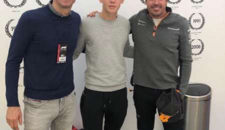 El argentino Colapinto, con Fernando Alonso