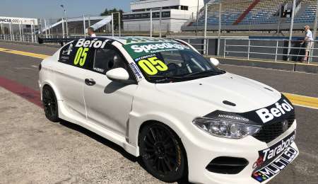 El podio del domingo para la Fiat Competizione en San Juan