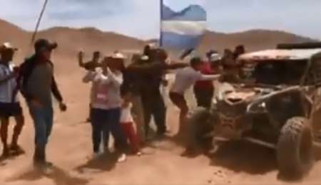 Gándara, sorprendido por argentinos, paró en el Dakar
