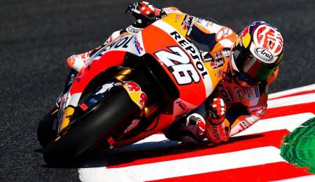 Pedrosa larga al frente en Cataluña