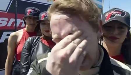 La emoción de Antolín en el podio de la Clase Tres