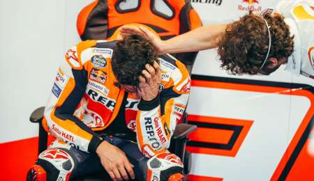 La emoción de Márquez al terminar la carrera en Portimao