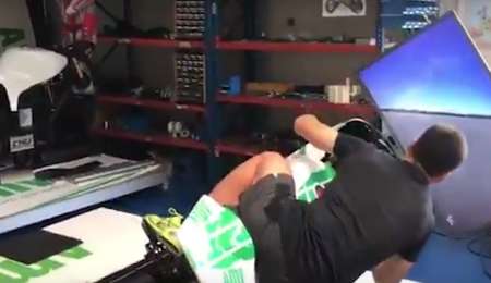 El espectacular entrenamiento de un piloto de MotoGP