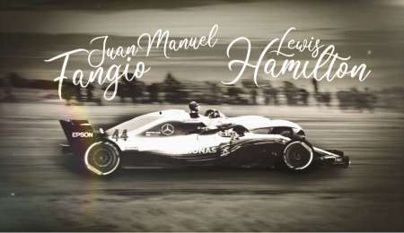 El homenaje de Mercedes a Fangio y Hamilton