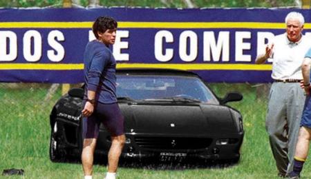 La historia detrás de la Ferrari negra de Maradona