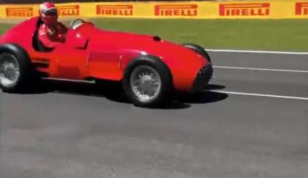 Leclerc giró con la Ferrari legendaria de Froilán González