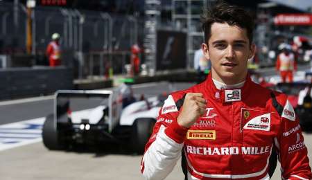 Leclerc se grabó con su celular mientras hacía una prueba