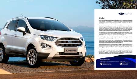 La Ford Ecosport para planes de ahorro, llegará desde India