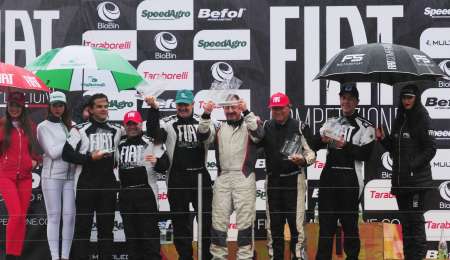 Bajo la lluvia, Braga dominó en la primera carrera