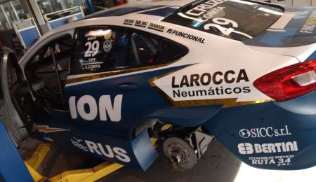 El auto de Conta listo para Rafaela