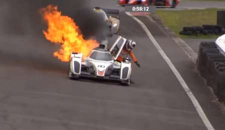 Dramático incendio en una carrera de Endurance Brasil