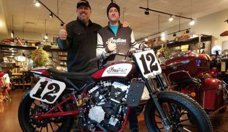 American Flat Track: Maloney con una Indian FTR750 en 2018