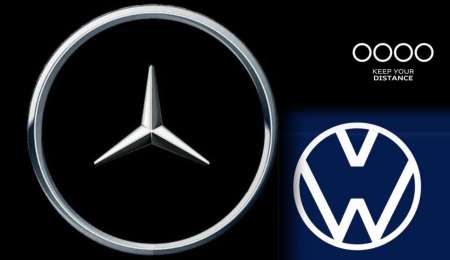 Distancia social: Mercedes-Benz, Audi y VW cambian sus logos
