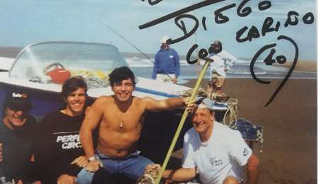 El día que Maradona volcó en una lancha con un piloto de TC