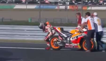 La insólita lesión de Márquez durante los festejos